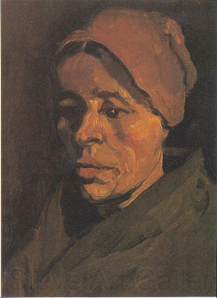 Vincent Van Gogh Head of a Peasant Woman with a brownish hood Germany oil painting art